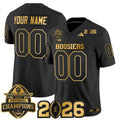 Indiana Hoosiers 2025 National Champions & 2026 CFP Final Patch Gold Vapor Limited Custom Jersey - All Stitched