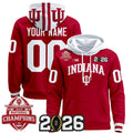 Indiana Hoosiers 2025 National Champions & 2026 CFP Final Patch Premium Custom Pullover Hoodie V2 - All Stitched