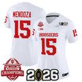 Women's Indiana Hoosiers 2025 National Champions & 2026 CFP Final Patch Vapor Limited Jersey V2 - All Stitched