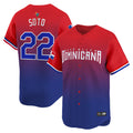 Youth's Juan Soto Team Dominican Republic World Baseball Classic Vapor Premier Jersey - All Stitched