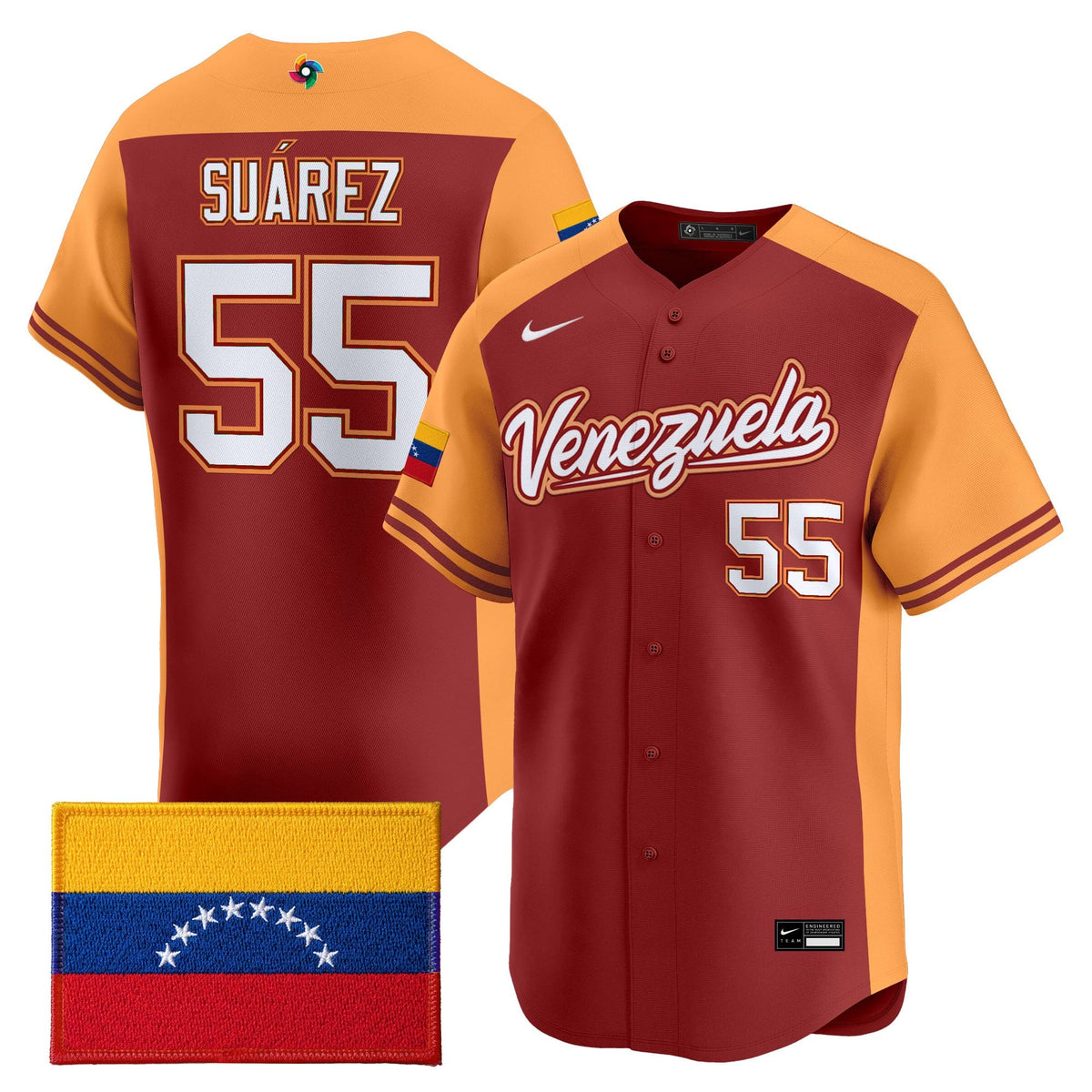 Men's Team Venezuela World Baseball Classic Vapor Premier Jersey - All Stitched