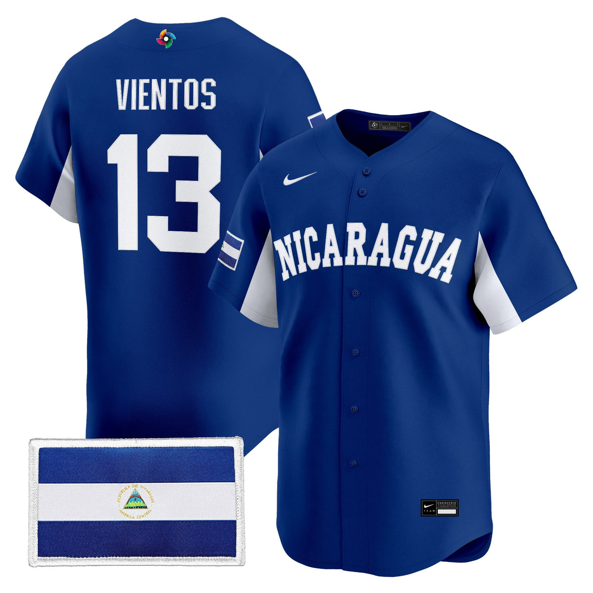 Men's Team Nicaragua 2026 World Baseball Classic Vapor Premier Jersey - All Stitched