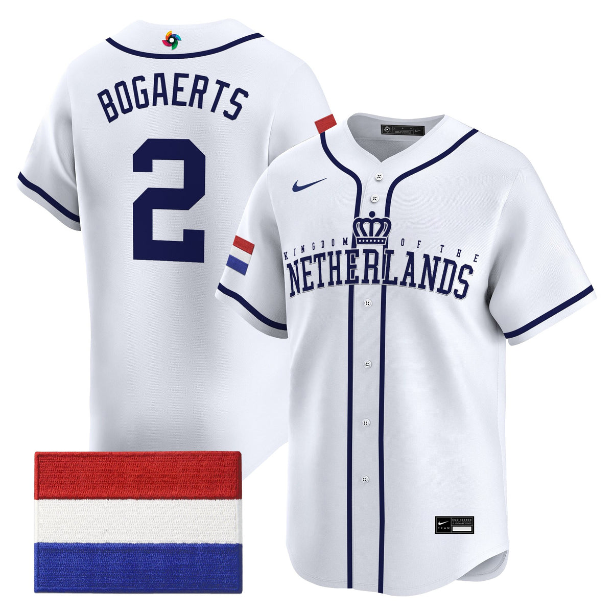 Men's Team Netherlands 2026 World Baseball Classic Vapor Premier Jersey - All Stitched