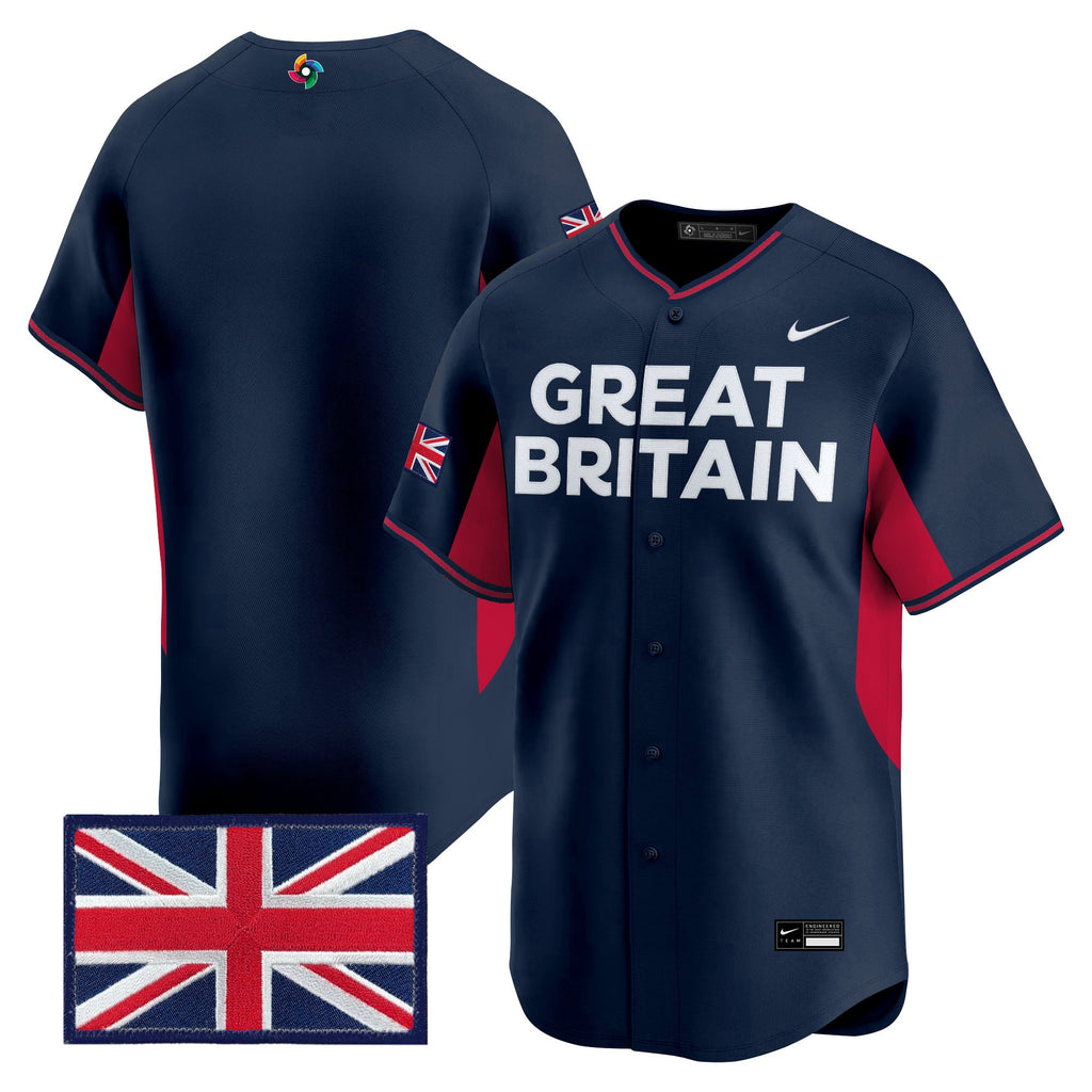 Men's Team Great Britain 2026 World Baseball Classic Vapor Premier Jersey - All Stitched