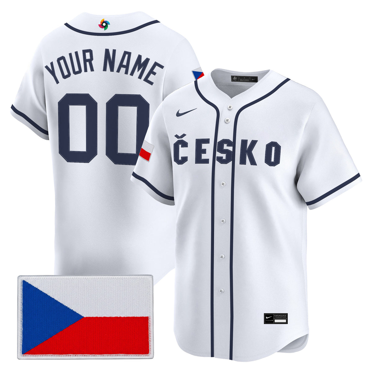 Team Czechia 2026 World Baseball Classic Vapor Premier Custom Jersey - All Stitched