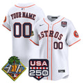 Houston Astros 2026 Spring Training & 250America Patch Vapor Premier Limited Custom Jersey - All Stitched