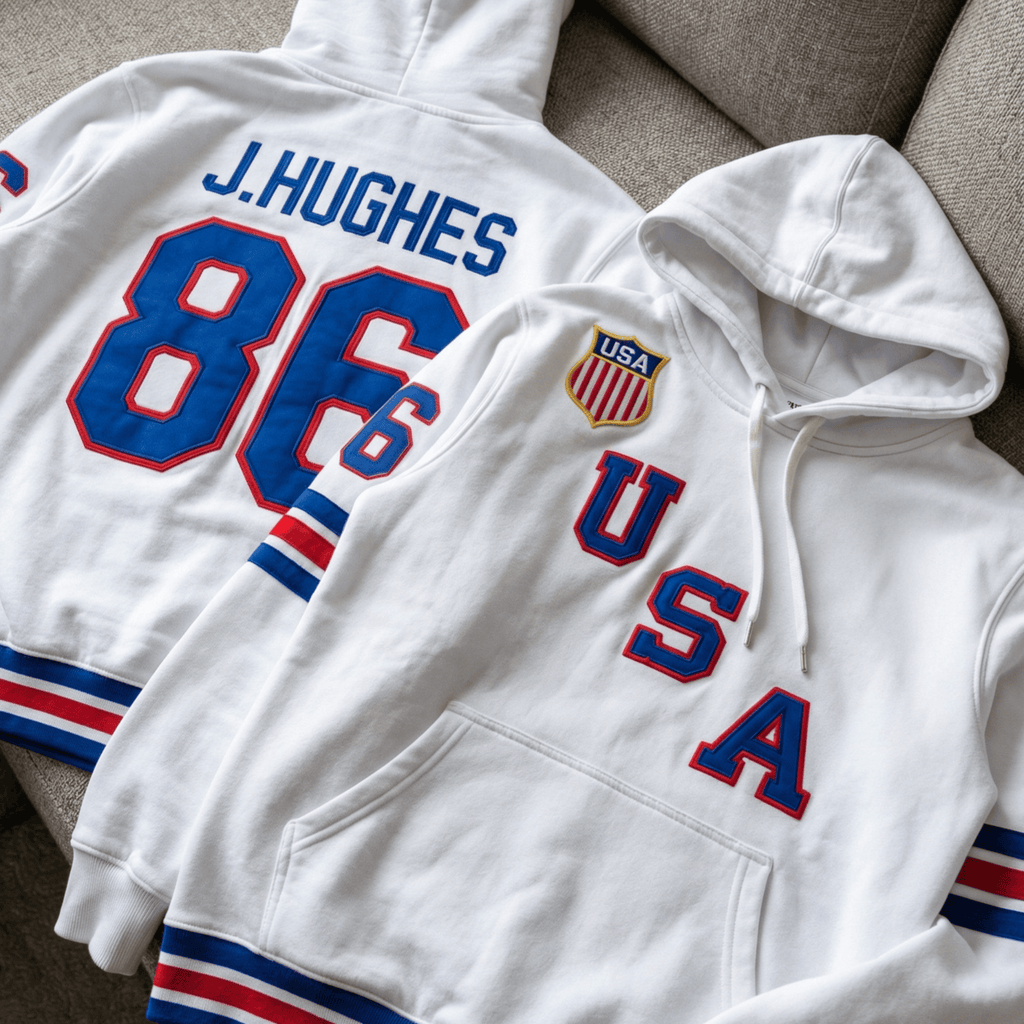 Men's 2026 USA Olympic Premium Hockey Hoodie - All Stitched