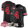Youth's Jeremiah Smith Ohio State Buckeyes National Champions Patch Vapor Limited Jersey V2 - All Stitched