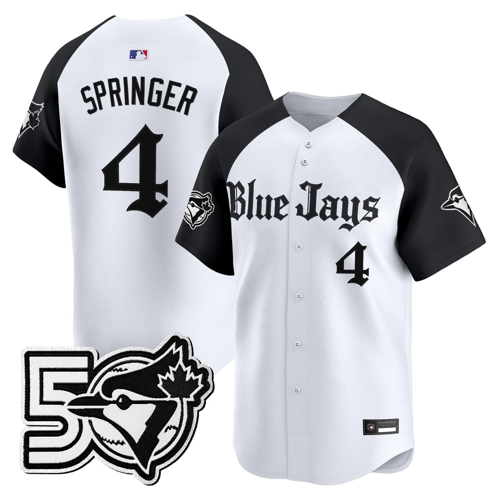 Men's Toronto Blue Jays 50 Seasons Patch Vapor Premier Limited Jersey - Gothic North Edition - All Stitched