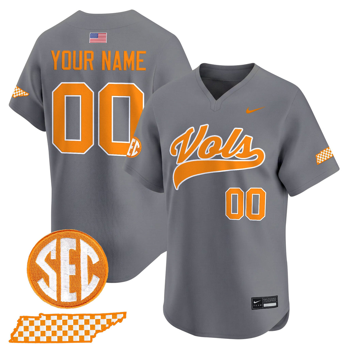 Tennessee Volunteers 2026 'Smokey Grey Series' Vapor Premier Limited Custom Jersey - All Stitched