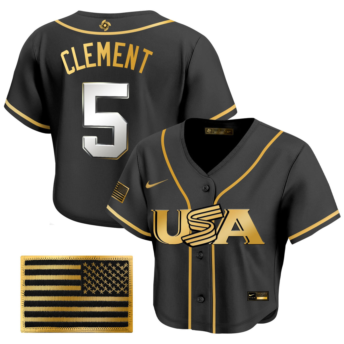 Women's Team USA World Baseball Classic Crop Top Baseball Jersey - All Stitched
