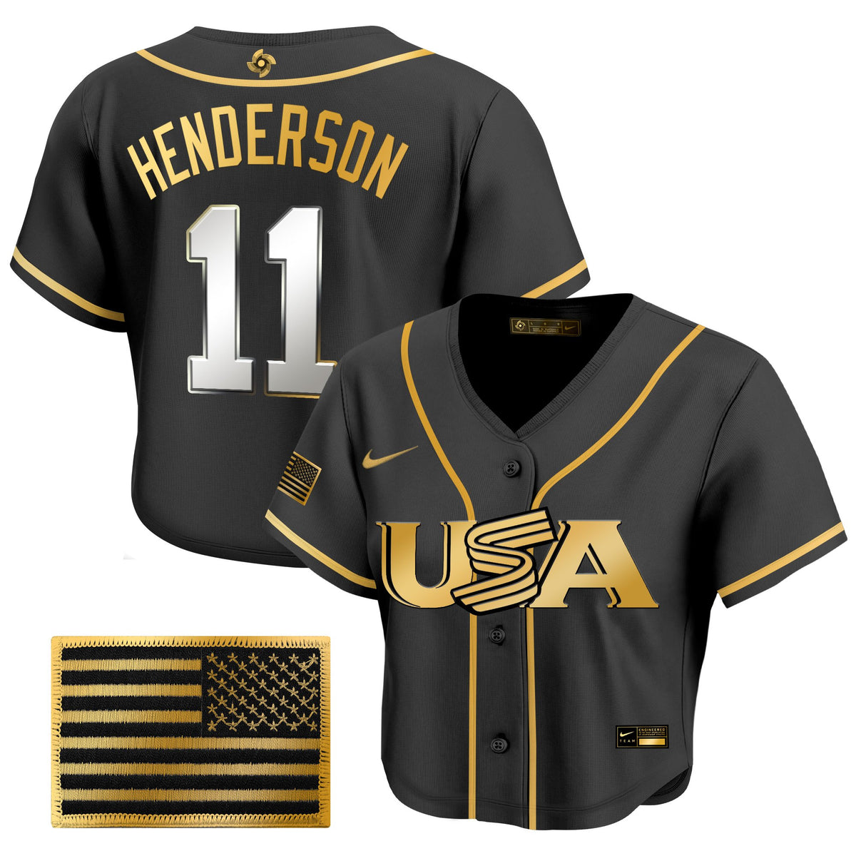 Women's Team USA World Baseball Classic Crop Top Baseball Jersey - All Stitched