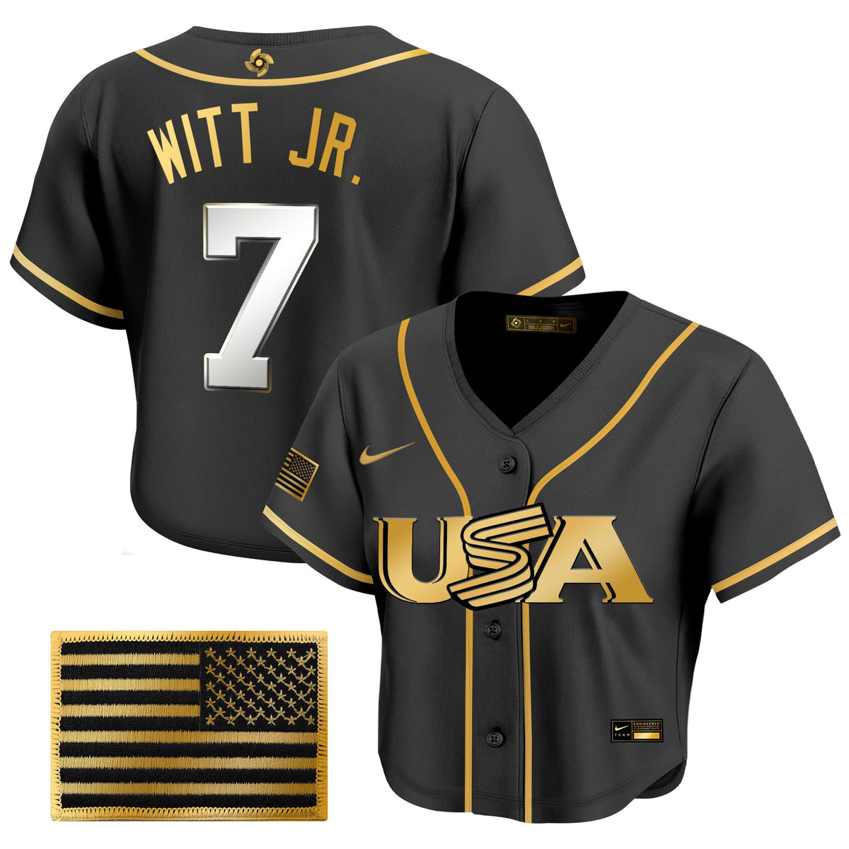 Women's Team USA World Baseball Classic Crop Top Baseball Jersey - All Stitched