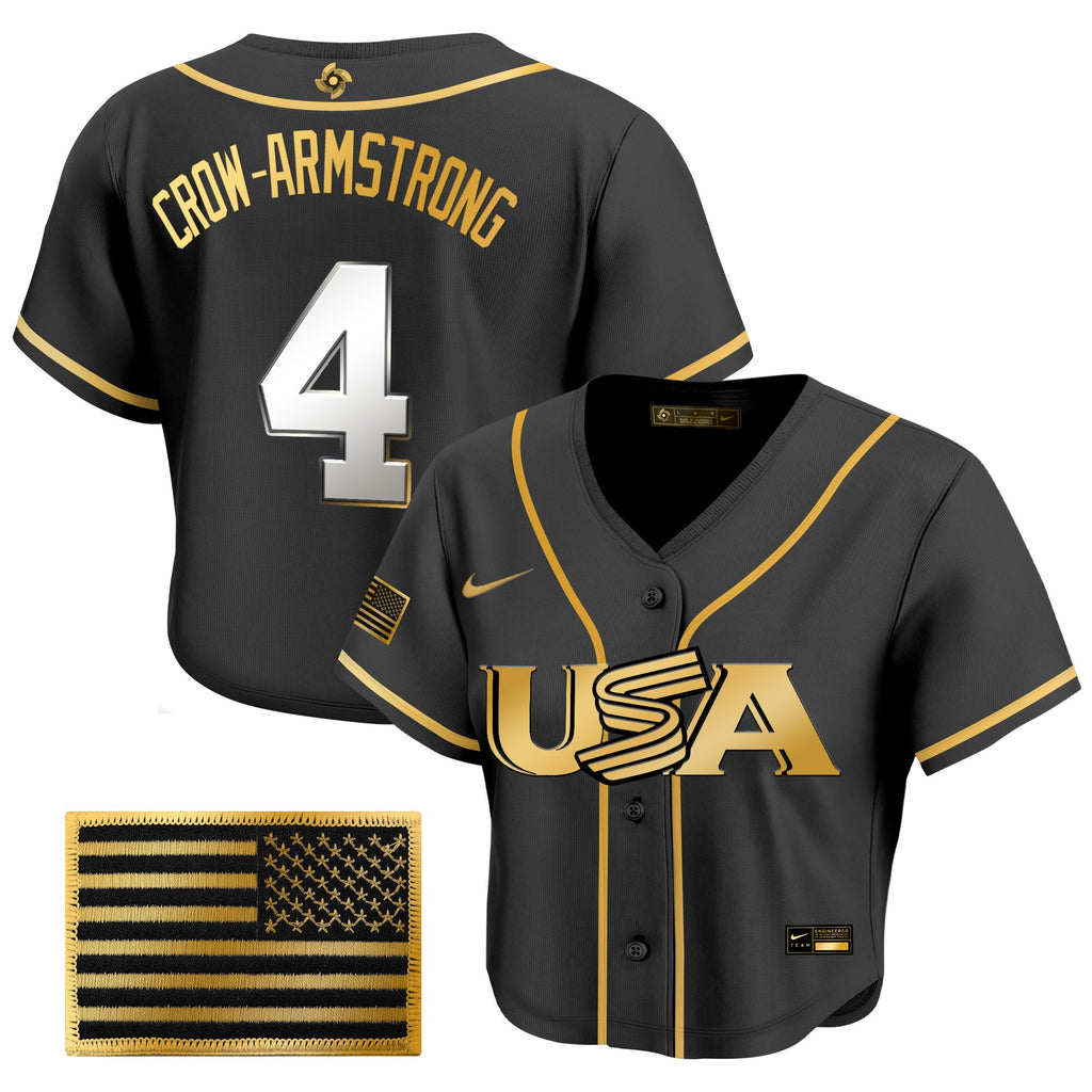 Women's Team USA World Baseball Classic Crop Top Baseball Jersey - All Stitched