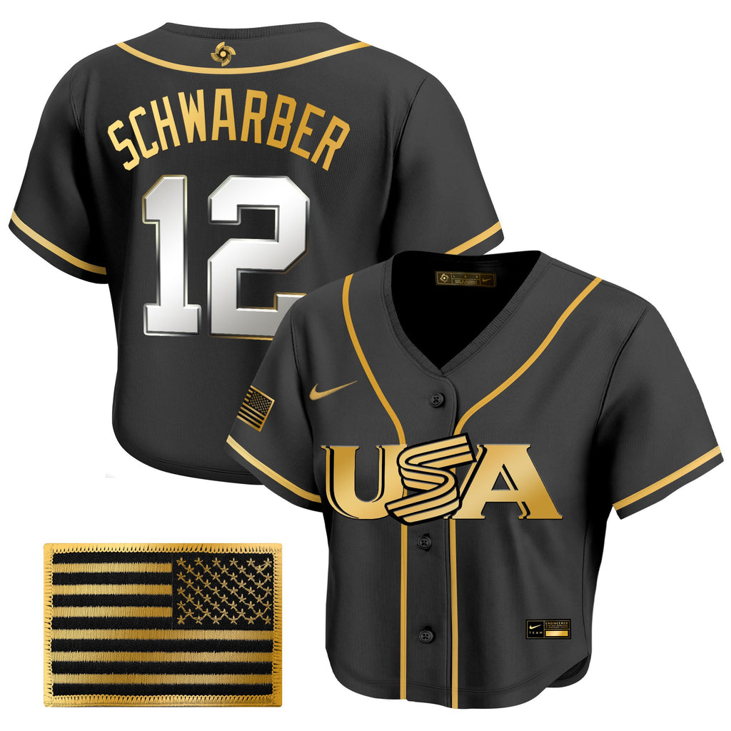 Women's Team USA World Baseball Classic Crop Top Baseball Jersey - All Stitched