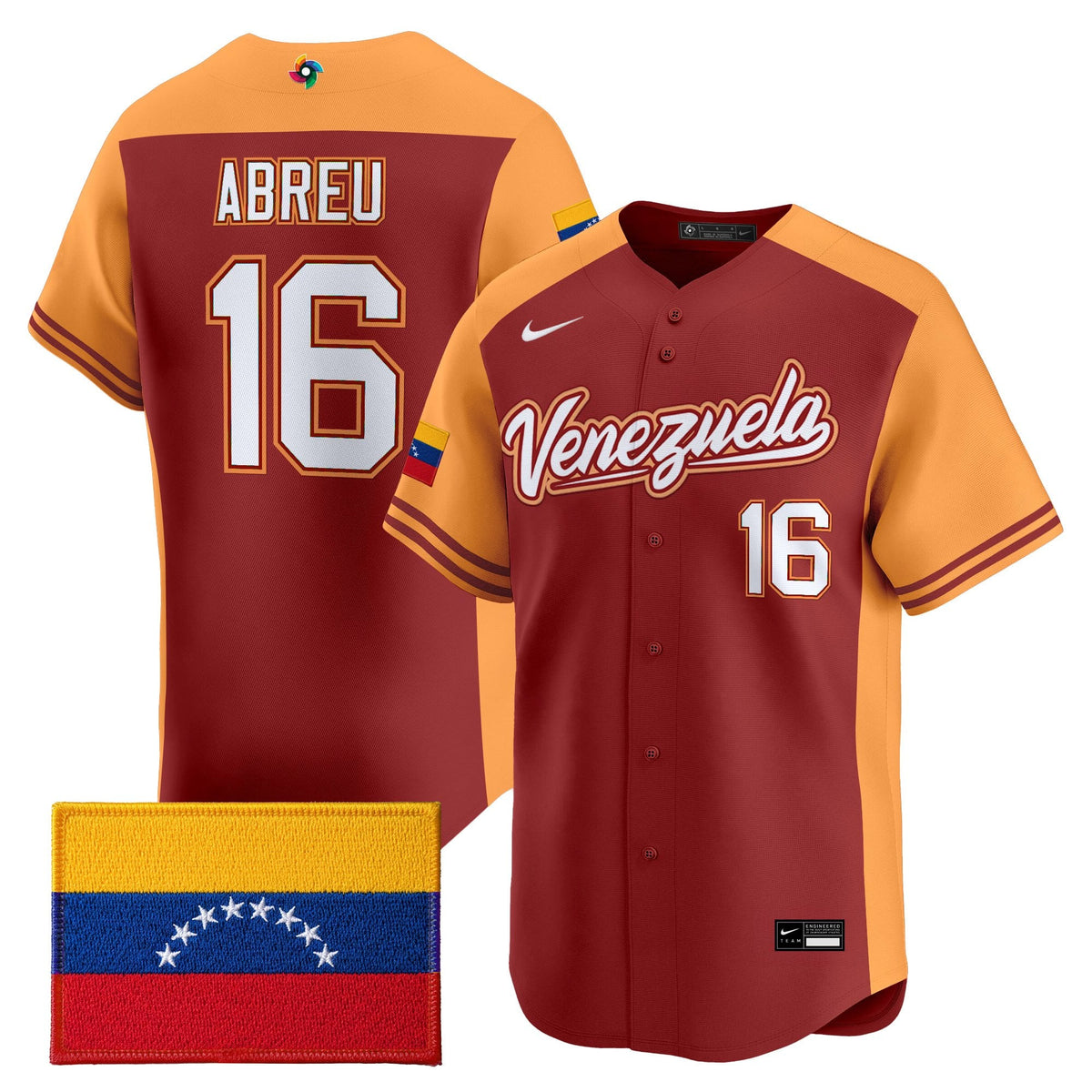Men's Team Venezuela World Baseball Classic Vapor Premier Jersey - All Stitched