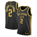 Shai Gilgeous-Alexander Oklahoma City Thunder Black Gold Jersey - All Stitched