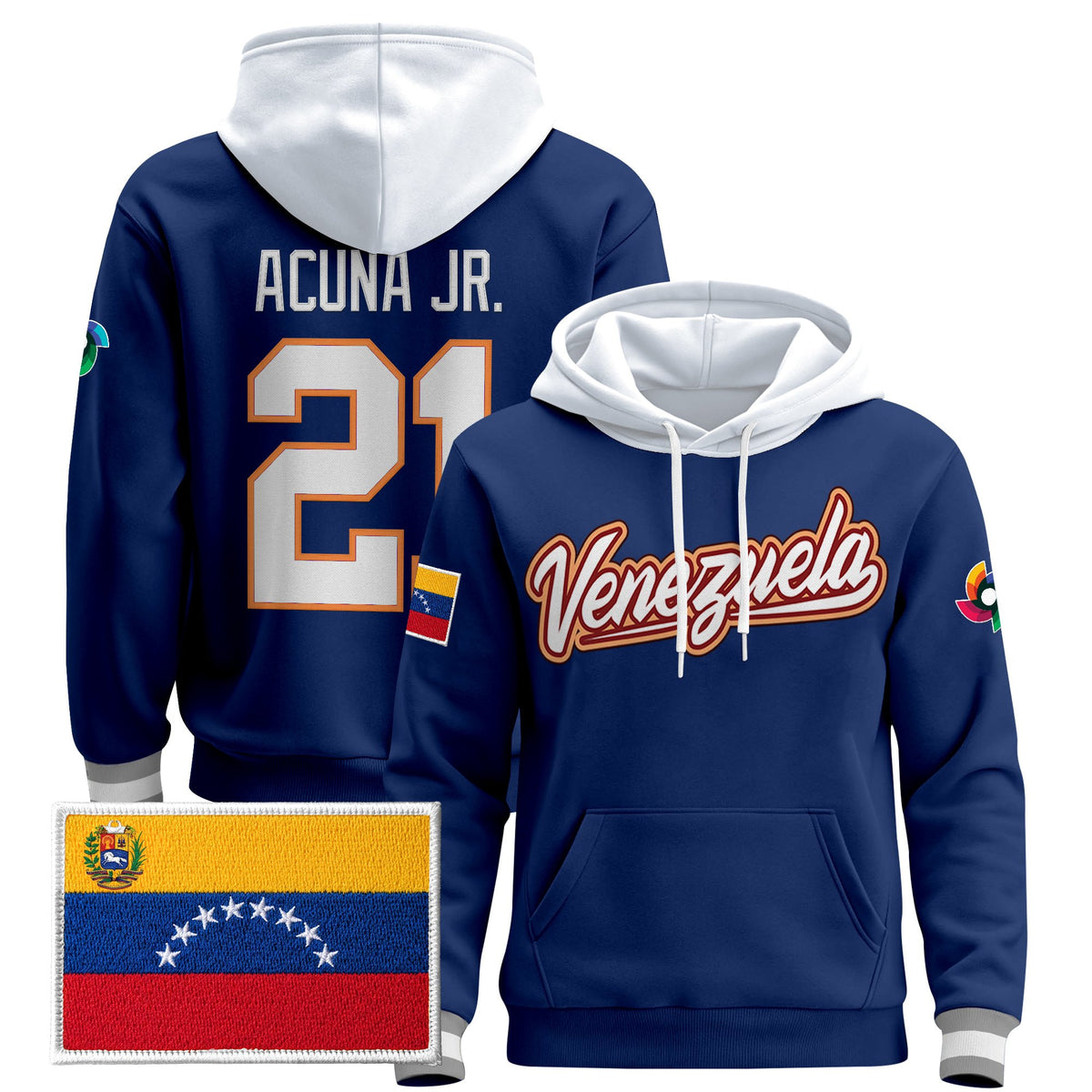 Men's Team Venezuela 2026 World Baseball Classic Vapor Premier Hoodie - All Stitched