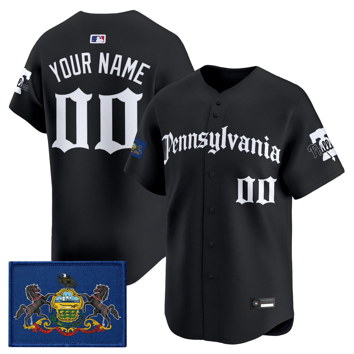 Phillies 'Pennsylvania Gothic Edition' Vapor Premier Limited Custom Jersey - All Stitched