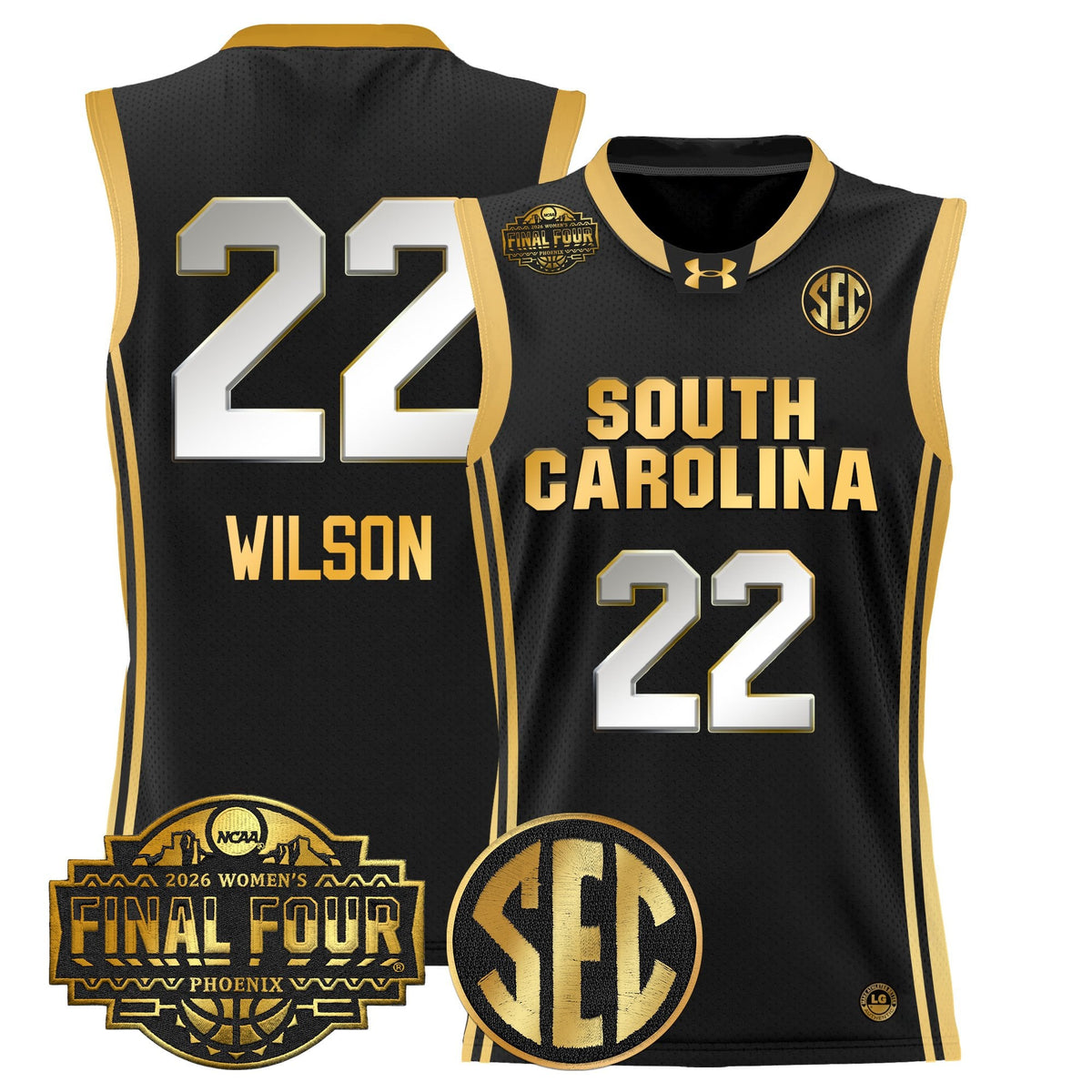 Men's Size South Carolina Gamecocks 2026 Women's Tournament Final Four Basketball Jersey - All Stitched