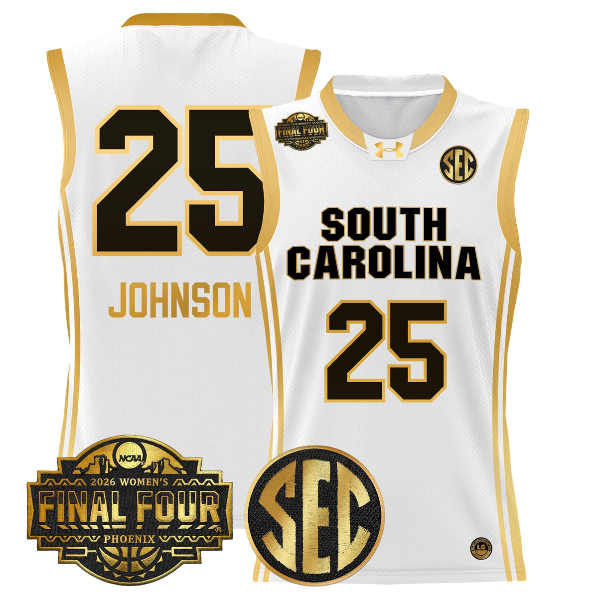 Men's Size South Carolina Gamecocks 2026 Women's Tournament Final Four Basketball Jersey - All Stitched