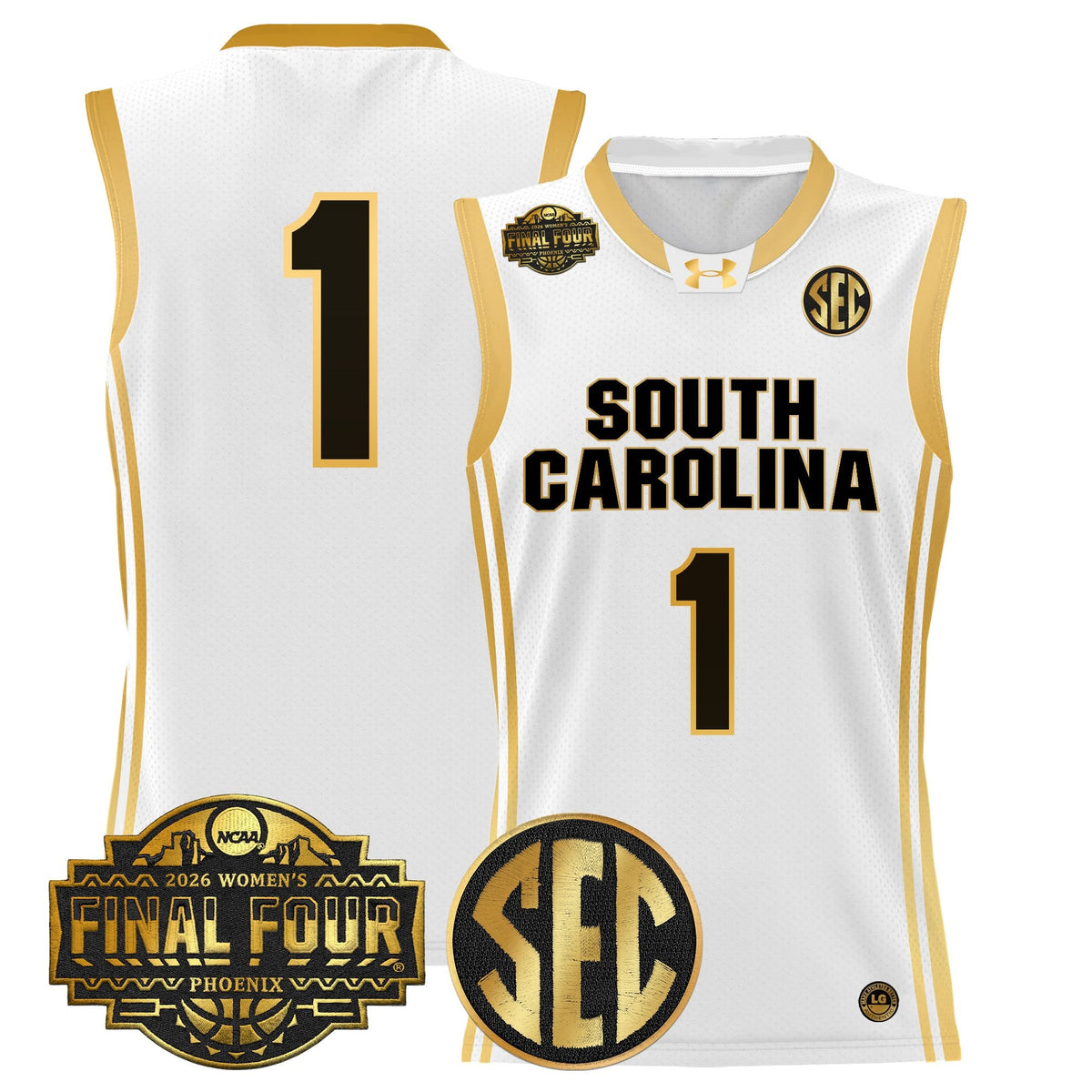 Men's Size South Carolina Gamecocks 2026 Women's Tournament Final Four Basketball Jersey - All Stitched