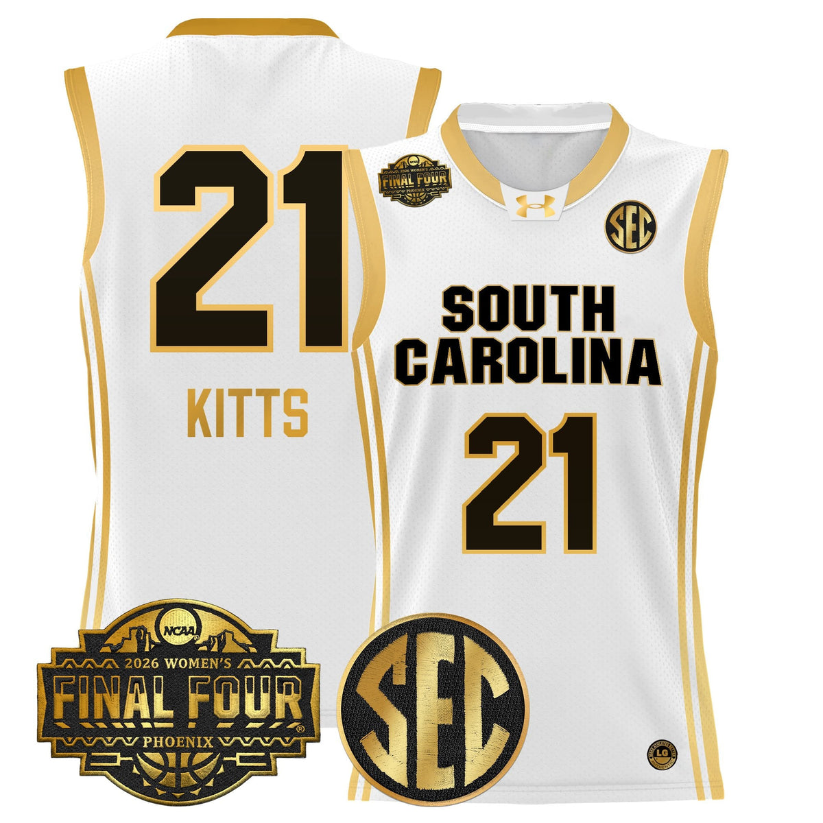 Men's Size South Carolina Gamecocks 2026 Women's Tournament Final Four Basketball Jersey - All Stitched