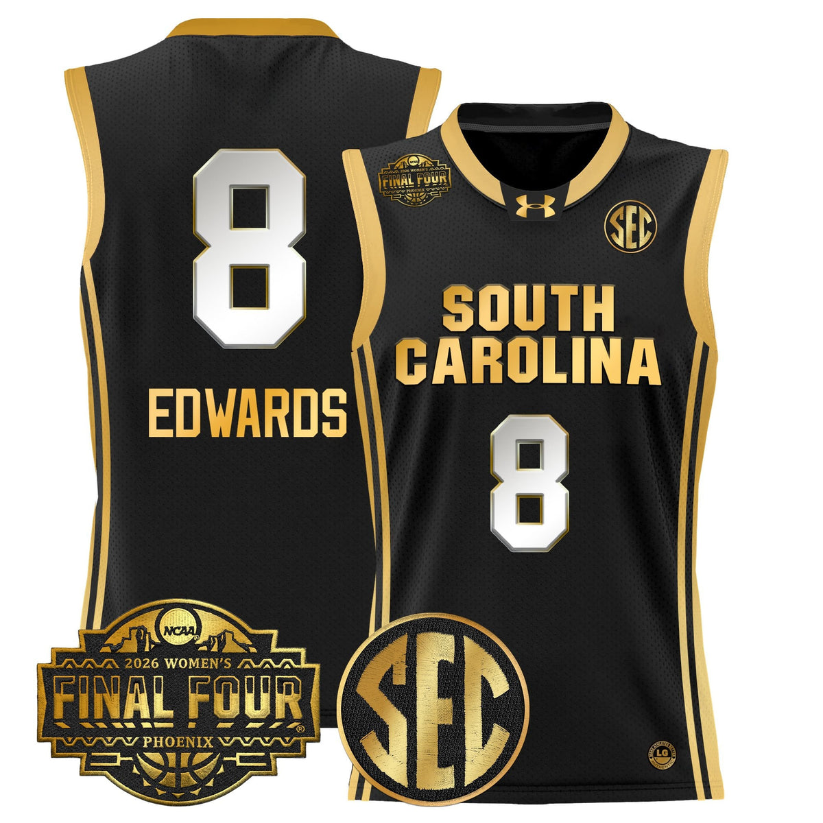 Men's Size South Carolina Gamecocks 2026 Women's Tournament Final Four Basketball Jersey - All Stitched