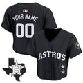 Women's Houston Astros 'Old English Edition' Crop Top Baseball Custom Jersey - All Stitched