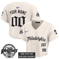 Women's Phillies 'Retro Newspaper Edition' Crop Top Baseball Custom Jersey - All Stitched
