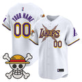 Los Angeles Lakers x One Piece Vapor Baseball Custom Jersey - Stitched