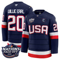 Willie Earl USA 4 Nations Face-Off Discoverey Patch Premium Jersey - All Stitched