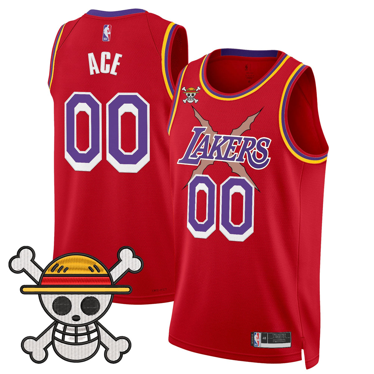 Men's Los Angeles Lakers x One Piece Swingman Jersey - Stitched