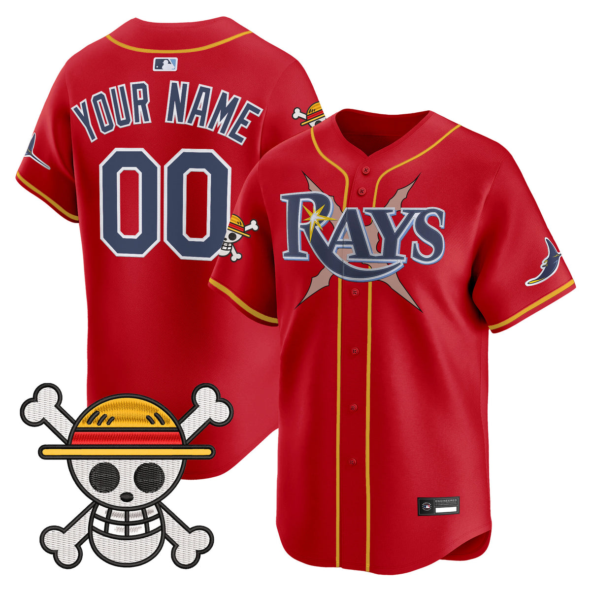 Tampa Bay Rays x One Piece Vapor Premier Limited Custom Jersey - Stitched