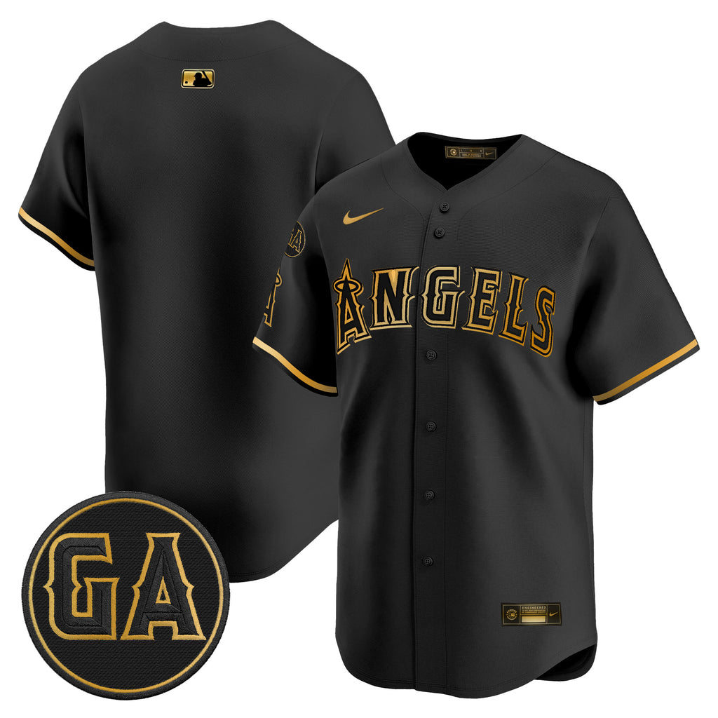 Men's Los Angeles Angels 'Garret Anderson Tribute Patch' Vapor Premier Limited Jersey - All Stitched