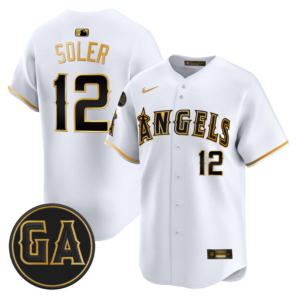 Men's Los Angeles Angels 'Garret Anderson Tribute Patch' Vapor Premier Limited Jersey - All Stitched