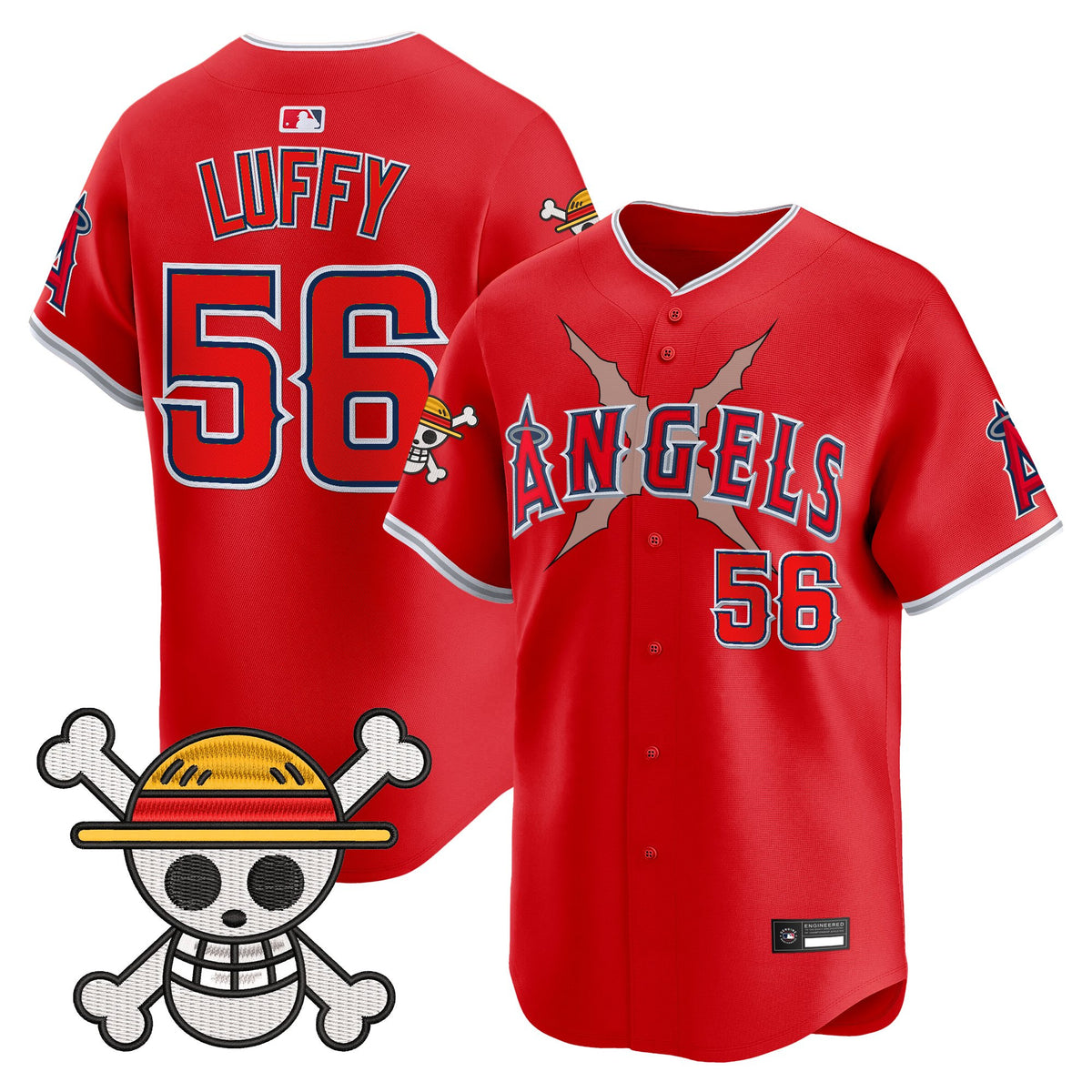Men's Los Angeles Angels x One Piece Vapor Premier Limited Jersey - Stitched