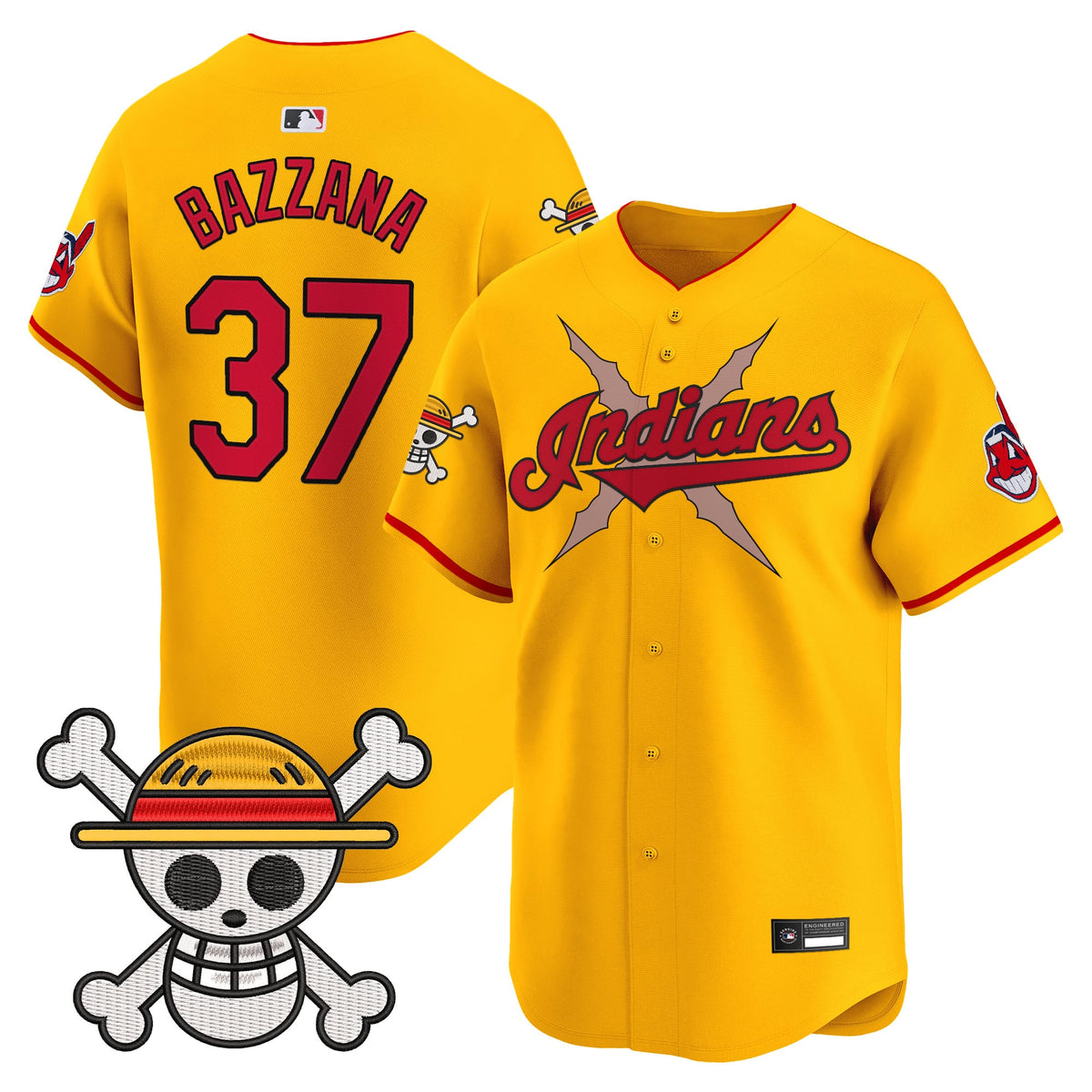 Men's Cleveland Indians x One Piece Vapor Premier Limited Jersey - Stitched
