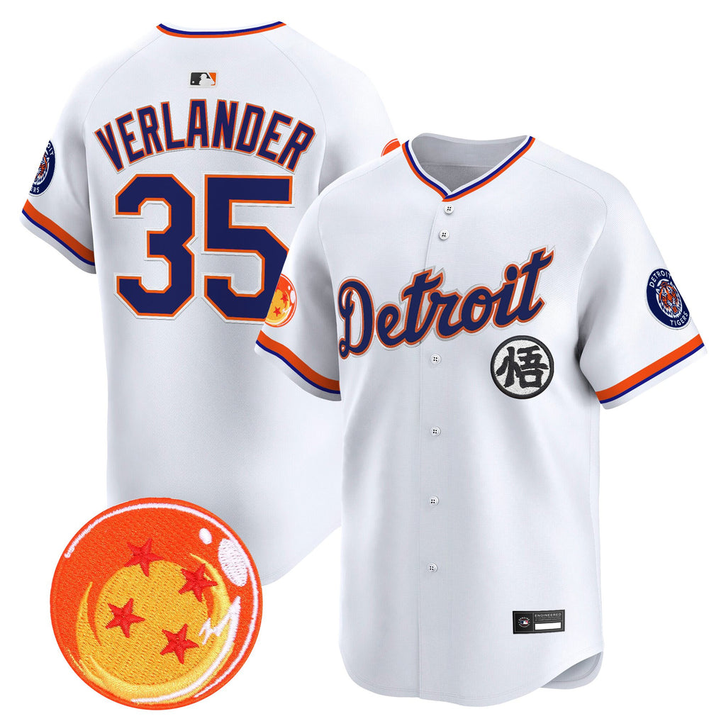Men's Detroit Tigers x Dragon Ball Vapor Premier Limited Jersey - All Stitched