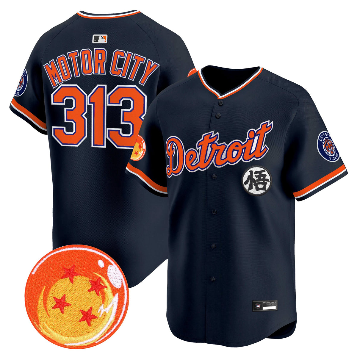Men's Detroit Tigers x Dragon Ball Vapor Premier Limited Jersey - All Stitched