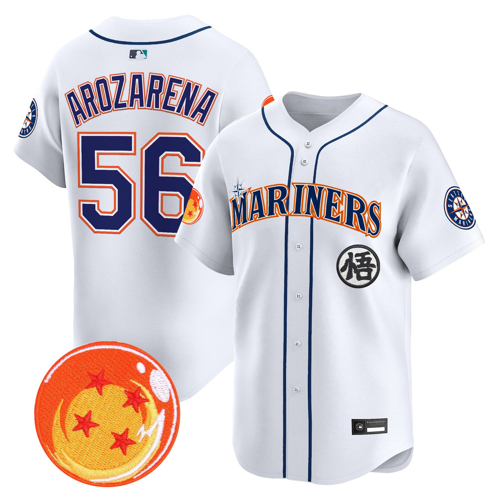 Men's Seattle Mariners x Dragon Ball Vapor Premier Limited Jersey - All Stitched