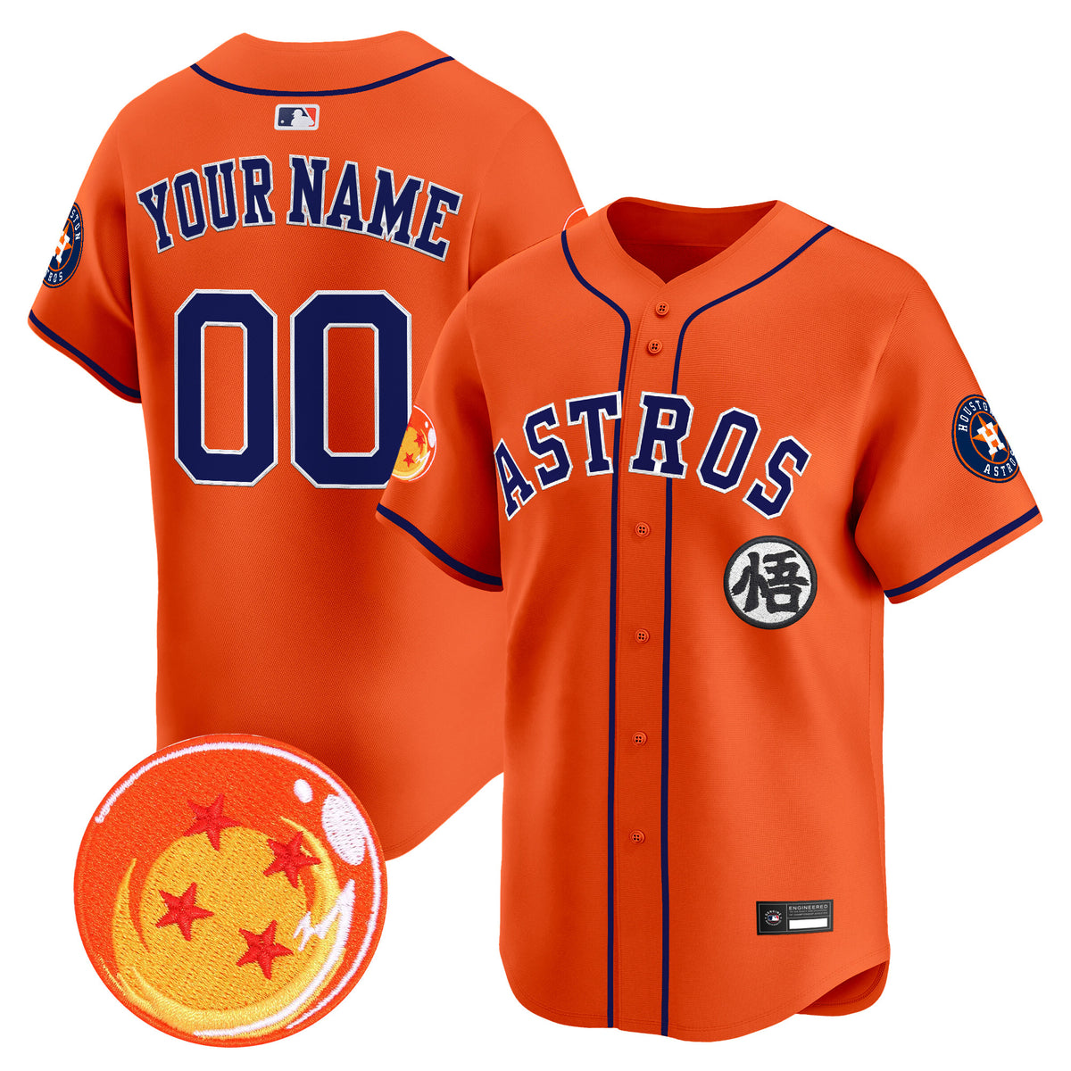 Houston Astros x Dragon Ball Vapor Premier Limited Custom Jersey - All Stitched