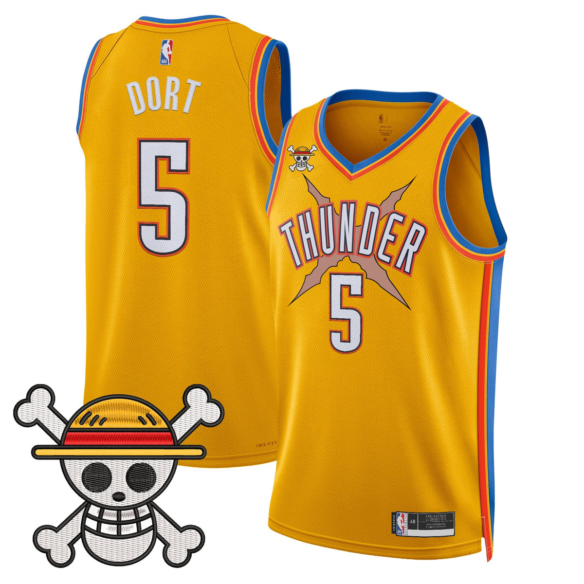 Men's Oklahoma City Thunder x One Piece Swingman Jersey- Stitched