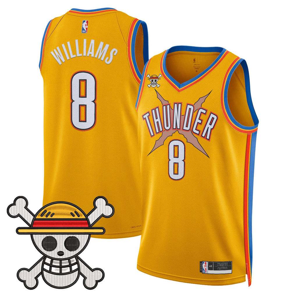 Men's Oklahoma City Thunder x One Piece Swingman Jersey- Stitched