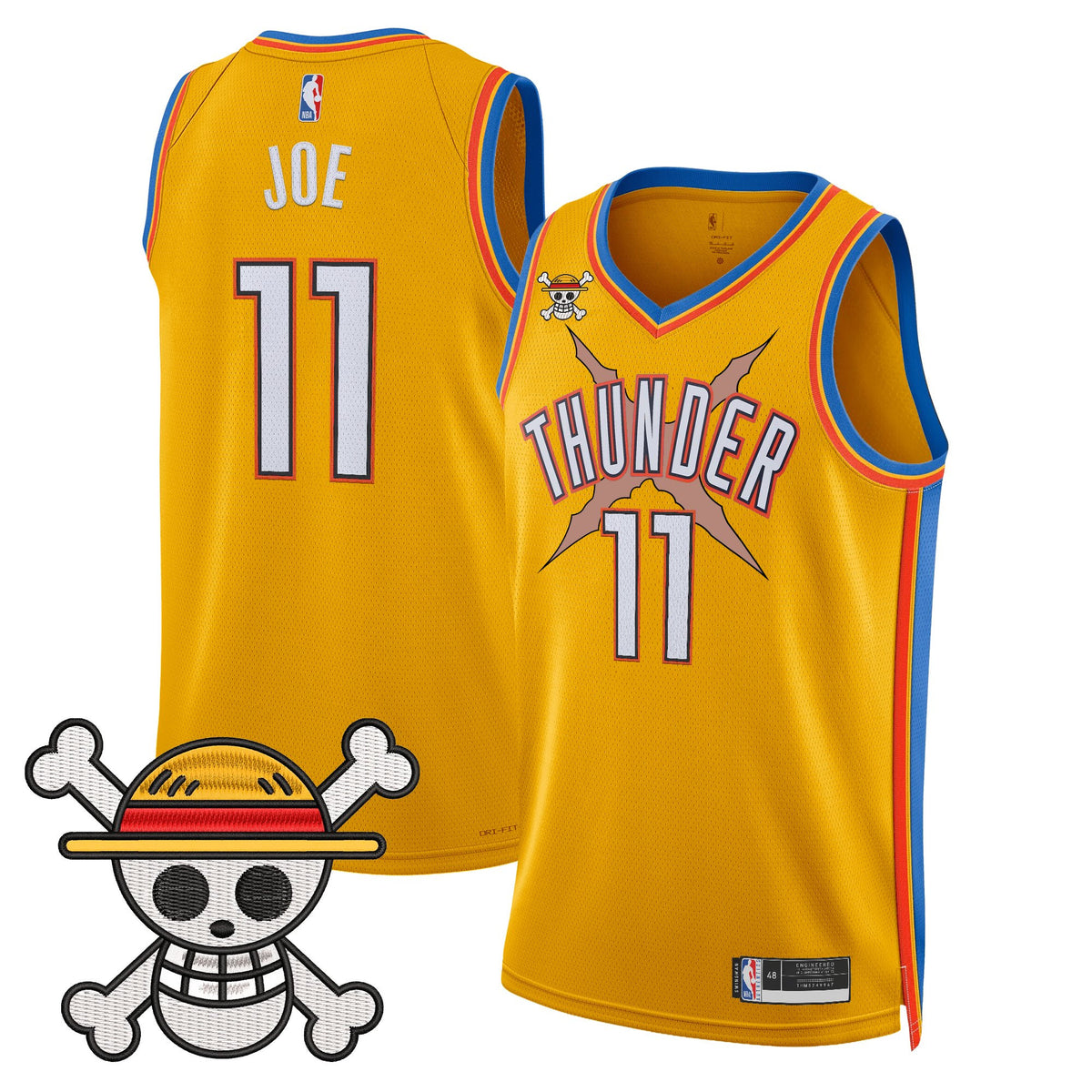 Men's Oklahoma City Thunder x One Piece Swingman Jersey- Stitched