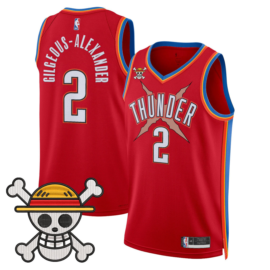 Men's Oklahoma City Thunder x One Piece Swingman Jersey- Stitched