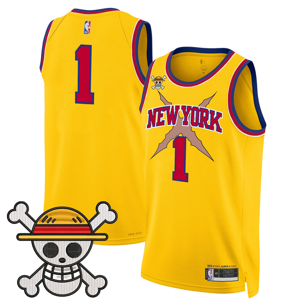 Men's New York Knicks x One Piece Swingman Jersey- Stitched