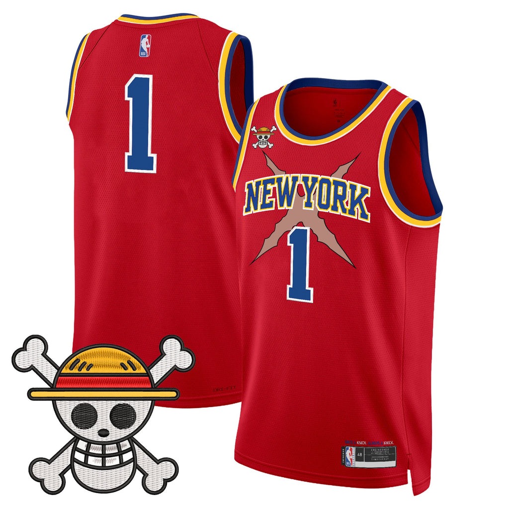 Men's New York Knicks x One Piece Swingman Jersey- Stitched