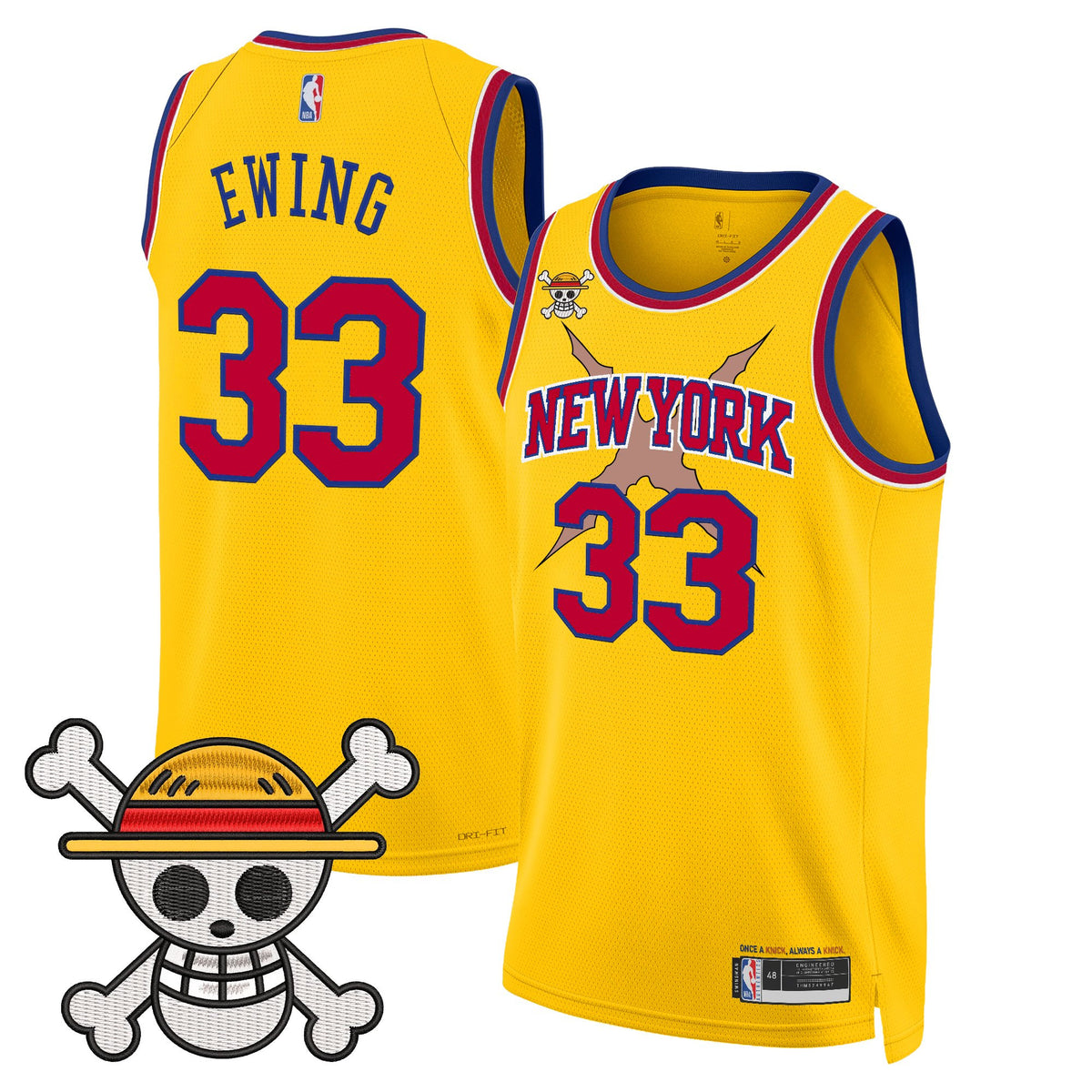 Men's New York Knicks x One Piece Swingman Jersey- Stitched