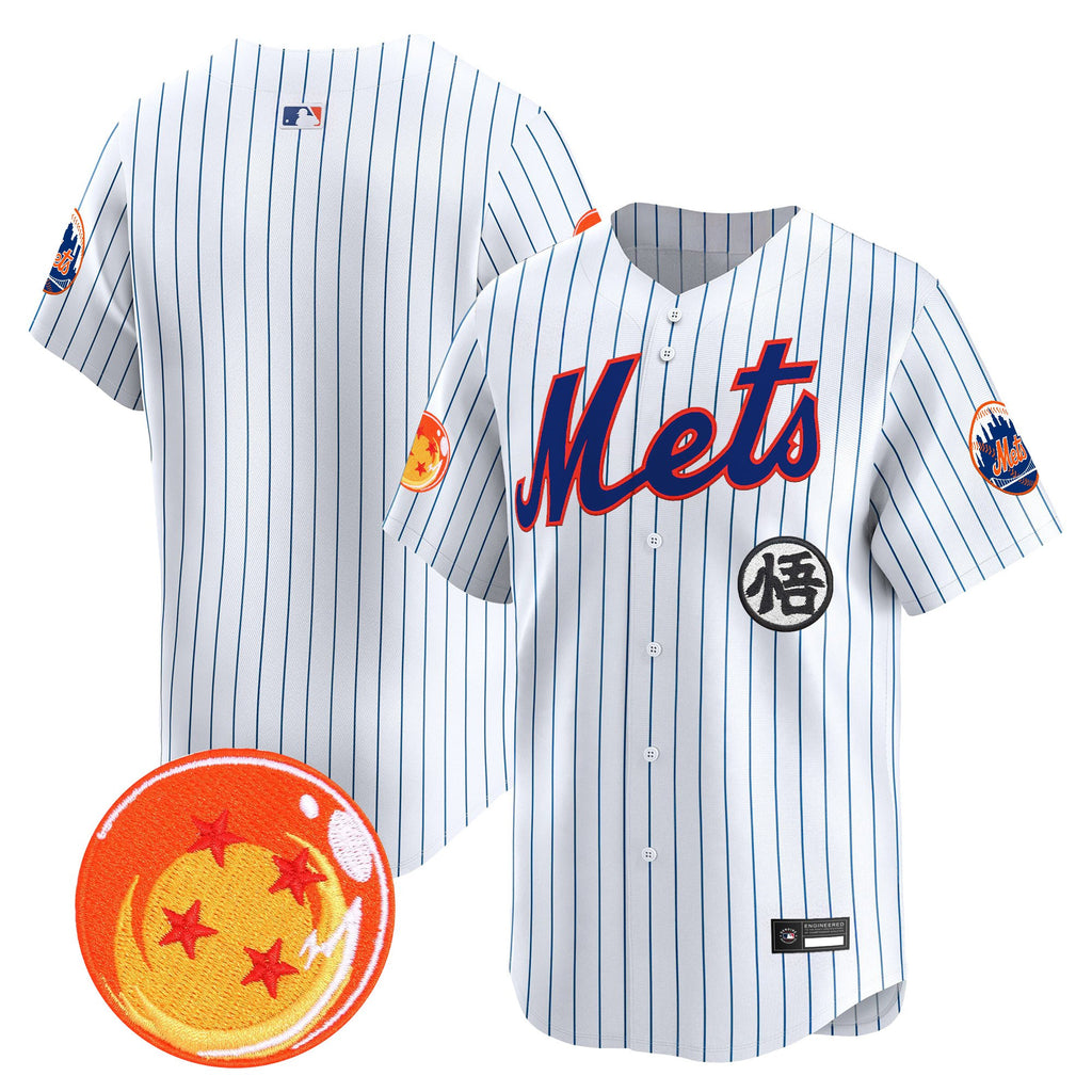 Men's New York Mets x Dragon Ball Vapor Premier Limited Jersey - All Stitched